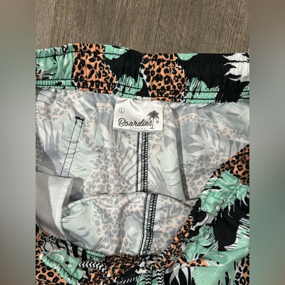 Boardies Mens Shortie Swim Trunks Size Large Purrfect Paradise Print - Picture 5 of 7